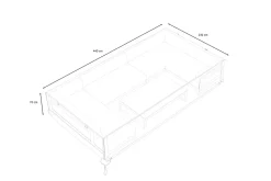 Sale Abdeckhaube für Gartenlounges, schwarz, Ripstop-Gewebe/Polyester, 440 x 230 x 70 cm, wasserabweisend, UV-Schutz Schutzhüllen