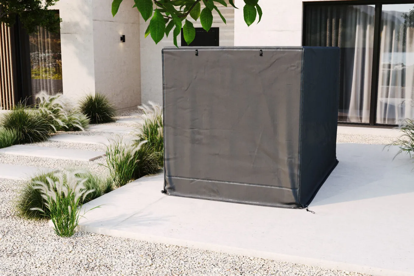 Clearance Abdeckhaube für Hollywoodschaukel, schwarz, Ripstop-Gewebe/Polyester, 252 x 152 x 162 cm, wasserabweisend, mit Reißverschluss, UV-Schutz Schutzhüllen