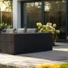 Abdeckhaube für Kissenbox, schwarz, Ripstop-Gewebe/Polyester, 207 x 97 x 73 cm, wasserabweisend, UV-Schutz Schutzhüllen