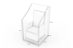 New Abdeckhaube für Stühle, schwarz, Ripstop-Gewebe/Polyester, 64 x 64 x 82 cm, wasserabweisend, UV-Schutz Schutzhüllen