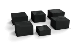 Sale Abdeckhauben-Set für Gartenlounges, schwarz, Ripstop-Gewebe/Polyester, wasserabweisend, UV-Schutz Schutzhüllen