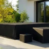 Sale Abdeckhauben-Set für Gartenlounges, schwarz, Ripstop-Gewebe/Polyester, wasserabweisend, UV-Schutz Schutzhüllen