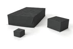 Sale Abdeckhauben-Set für Gartenlounges, schwarz, Ripstop-Gewebe/Polyester, wasserabweisend, UV-Schutz Schutzhüllen