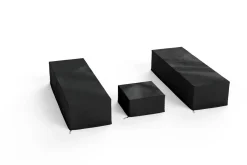 Sale Abdeckhauben-Set für Gartenliegen, schwarz, Ripstop-Gewebe/Polyester, wasserabweisend, UV-Schutz Schutzhüllen