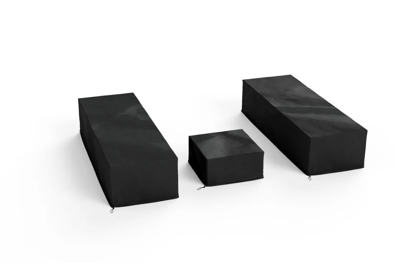 Sale Abdeckhauben-Set für Gartenliegen, schwarz, Ripstop-Gewebe/Polyester, wasserabweisend, UV-Schutz Schutzhüllen