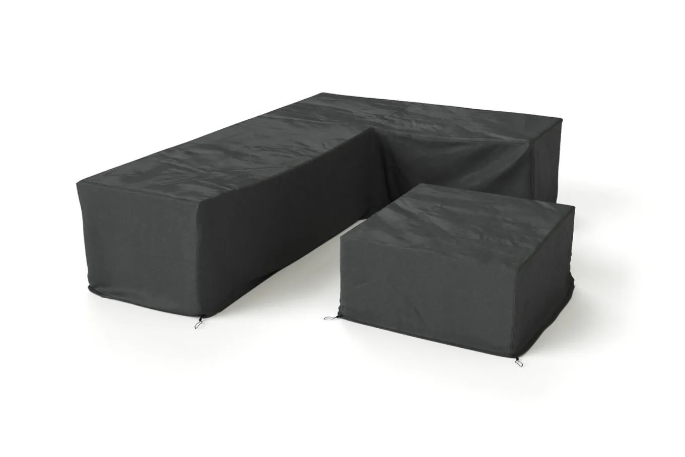 Hot Abdeckhauben-Set für Gartenlounges, schwarz, Ripstop-Gewebe/Polyester, wasserabweisend, UV-Schutz Schutzhüllen