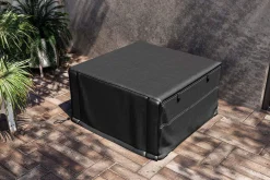 Hot Abdeckhaube, schwarz, Polyester, TPU 420D Ripstop-Gewebe, 74 x 74 x 40 cm, mit Zugband Schutzhüllen