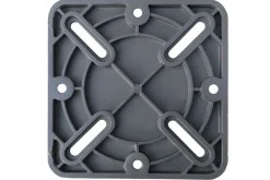 Clearance Adapterplatte für Schirmständer und Bodenanker, anthrazit, Alu, 16x16x1,5cm, Lochabstand 64-113mm Gartenmöbel-Zubehör & Ersatzteile|Sonnenschirme