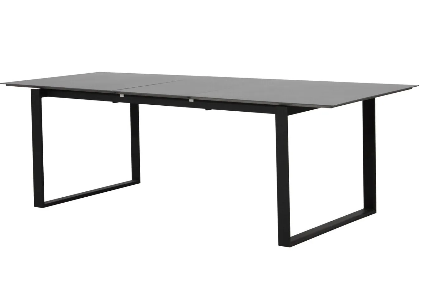 Discount Alexander Ausziehtisch, mattgrau, Alu, 206/266x100x74 cm, ausziehbare Tischplatte Gartentische