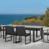 Sale Alexander Garten-Essgruppe, mattgrau, Alu/Teak, Ausziehtisch 206/266x100cm, 4 Stühle, 3er Bank, inkl. Polster Garten-Essgruppen