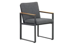 Sale Alexander Garten-Essgruppe, mattgrau, Alu/Teak, Ausziehtisch 206/266x100cm, 4 Stühle, 3er Bank, inkl. Polster Garten-Essgruppen
