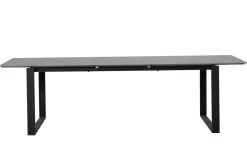 Sale Alexander Garten-Essgruppe, mattgrau, Alu/Teak, Ausziehtisch 206/266x100cm, 4 Stühle, 3er Bank, inkl. Polster Garten-Essgruppen