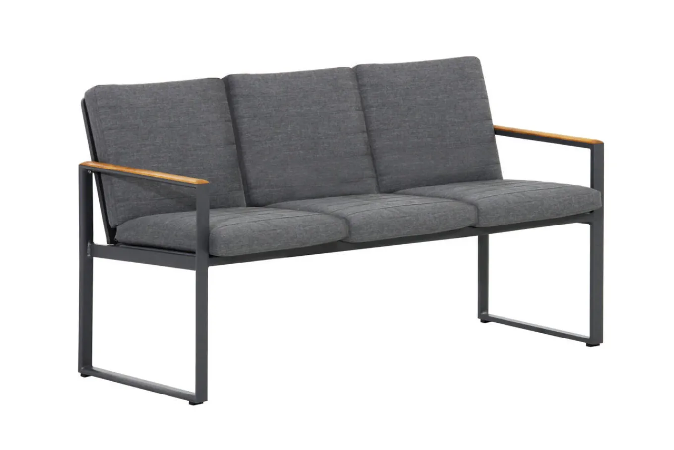 Sale Alexander Garten-Essgruppe, mattgrau, Alu/Teak, Ausziehtisch 206/266x100cm, 4 Stühle, 3er Bank, inkl. Polster Garten-Essgruppen