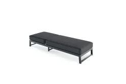 Outlet Allure Liege, Gartenliege, anthrazit, Aluminium und Polyester, 209 x 72 cm, schnelltrocknend, witterungsbeständig Gartenliegen|Aluminium-Gartenmöbel