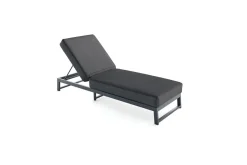 Outlet Allure Liege, Gartenliege, anthrazit, Aluminium und Polyester, 209 x 72 cm, schnelltrocknend, witterungsbeständig Gartenliegen|Aluminium-Gartenmöbel