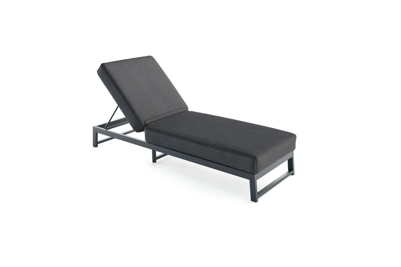 Outlet Allure Liege, Gartenliege, anthrazit, Aluminium und Polyester, 209 x 72 cm, schnelltrocknend, witterungsbeständig Gartenliegen|Aluminium-Gartenmöbel