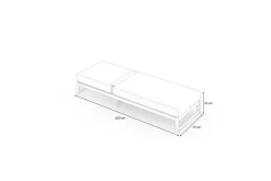 Outlet Allure Liege, Gartenliege, anthrazit, Aluminium und Polyester, 209 x 72 cm, schnelltrocknend, witterungsbeständig Gartenliegen|Aluminium-Gartenmöbel