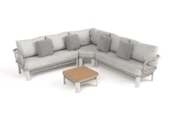 Hot Altea Gartenlounge für 5 Personen, grau, Alu/Rope/Polyester, inkl. Tisch Gartenlounge|Rope-Gartenmöbel