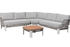 Hot Altea Gartenlounge für 5 Personen, grau, Alu/Rope/Polyester, inkl. Tisch Gartenlounge|Rope-Gartenmöbel