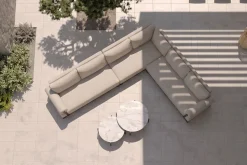 Hot Altea Gartenlounge für 5-6 Personen, beige-weiß, Aluminium/Polyesterbezug, wetterfest und pflegeleicht Gartenlounge