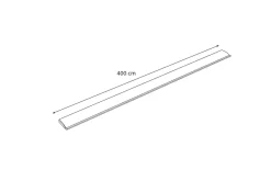 Hot Antalya Einzellamelle für Pergola 4x4 m, schwarz, Aluminium pulverbeschichtet, Ersatzlamelle für Lamellendach Sonnenschutz Zubehör