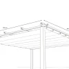 Sale Antalya Ersatzdach für Pergola, creme, Polyester mit PA-Beschichtung, UV30+, passend für Pergola 3x3 m Sonnenschutz Zubehör