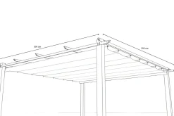 Sale Antalya Ersatzdach für Pergola, creme, Polyester mit PA-Beschichtung, UV30+, passend für Pergola 3x3 m Sonnenschutz Zubehör