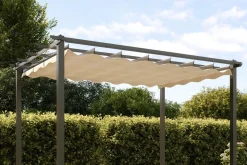 Outlet Antalya Ersatzdach für Pergola, creme, Polyester mit PA-Beschichtung und UV30+, passend für Pergola 4x4 m Sonnenschutz Zubehör