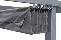 Clearance Antalya Ersatzdach für Pergola 4x4 m, anthrazit, Polyester, PA-beschichtet, UV30+, wasserabweisend Sonnenschutz Zubehör