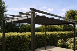 Clearance Antalya Ersatzdach für Pergola 4x4 m, anthrazit, Polyester, PA-beschichtet, UV30+, wasserabweisend Sonnenschutz Zubehör