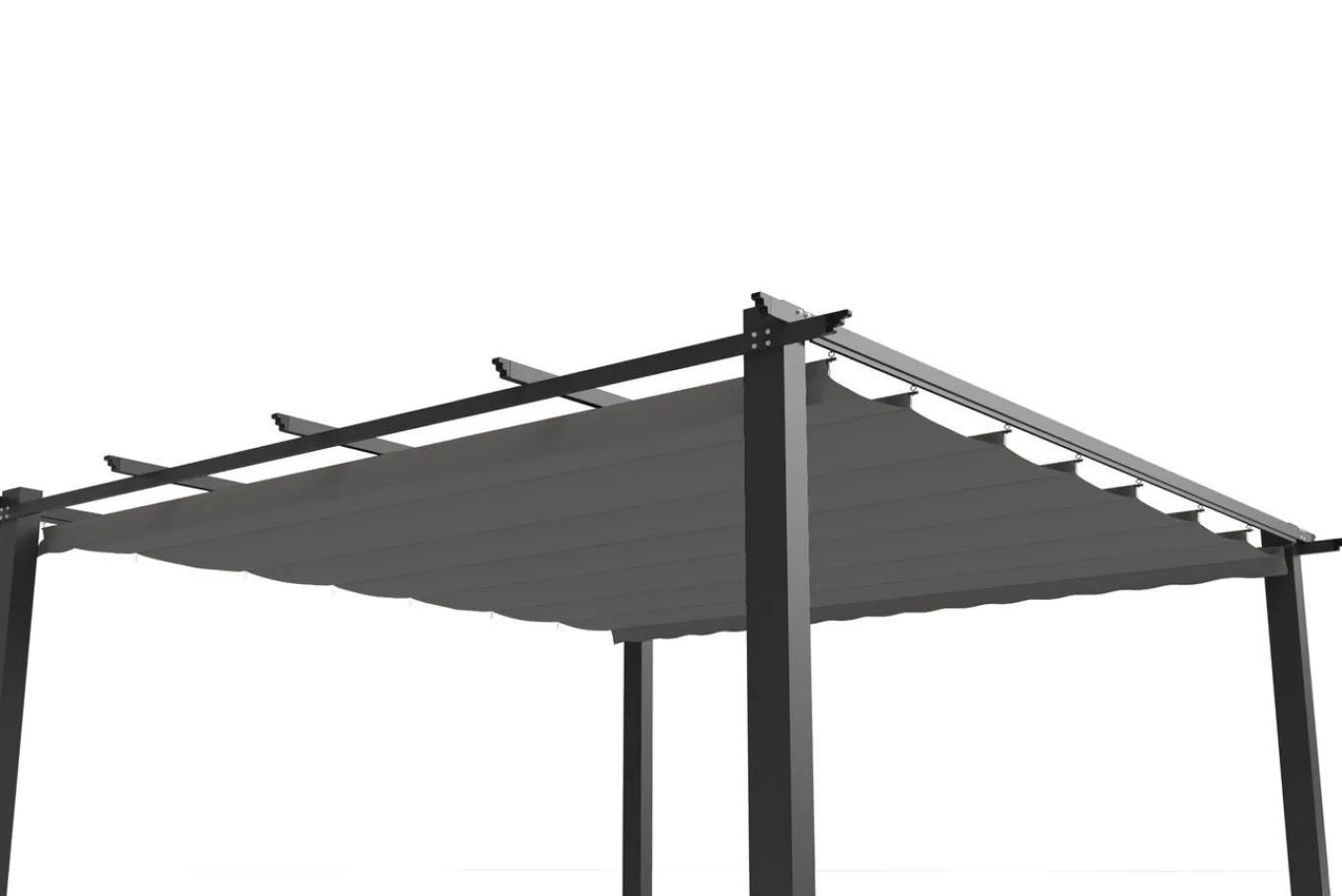 Clearance Antalya Ersatzdach für Pergola 4x4 m, anthrazit, Polyester, PA-beschichtet, UV30+, wasserabweisend Sonnenschutz Zubehör