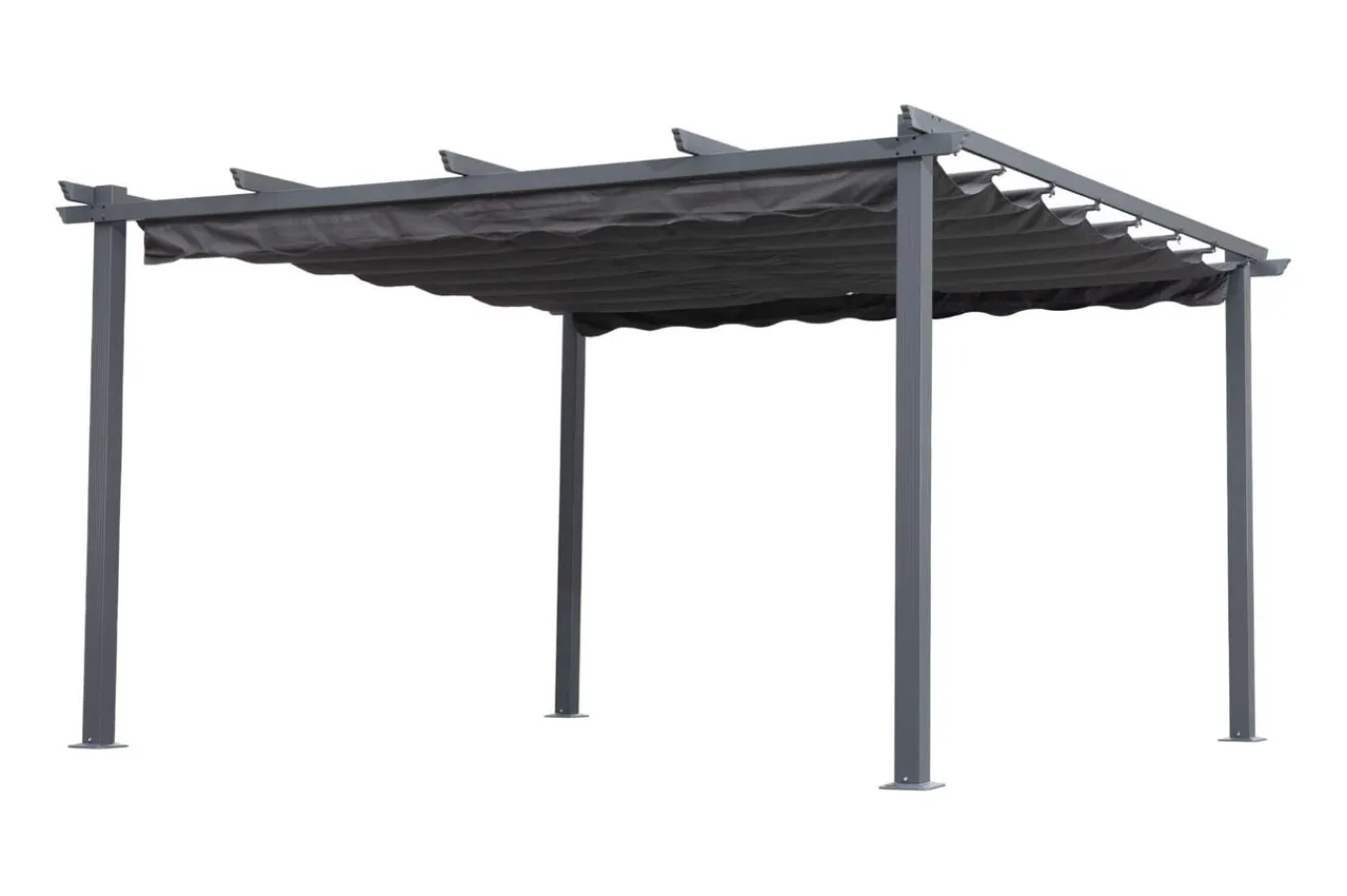 Clearance Antalya Ersatzdach für Pergola 4x4 m, anthrazit, Polyester, PA-beschichtet, UV30+, wasserabweisend Sonnenschutz Zubehör