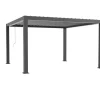 Discount Antalya Lamellenpergola, schwarz, Alu, 4 x 4 m, pulverbeschichtet, wetterfest, verstellbare Lamellen Pergola
