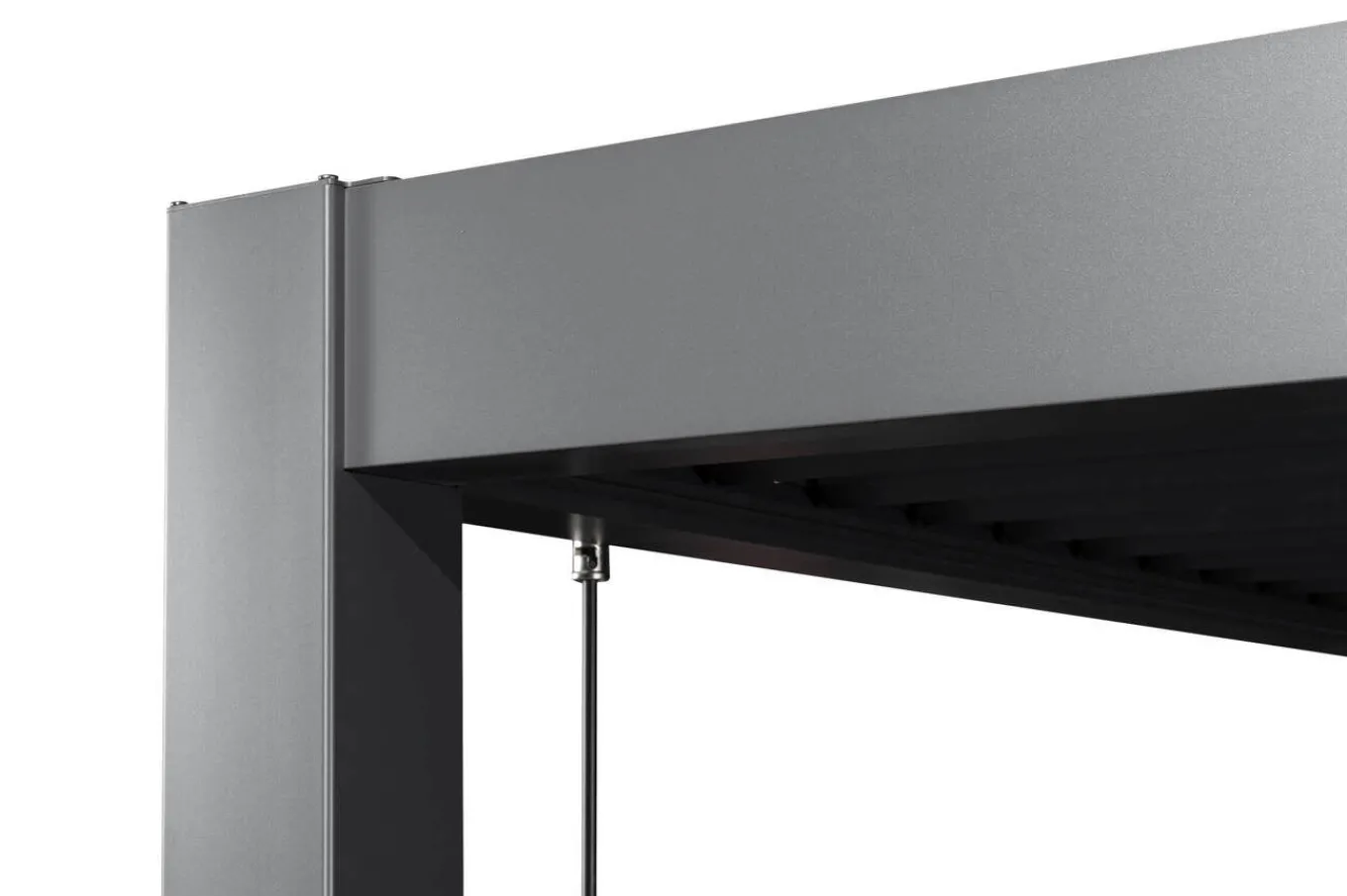 Sale Antalya Lamellenpergola, schwarz, Alu pulverbeschichtet, 3 x 3 m, wetterfest, Lamellendach verstellbar Pergola