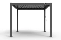 Sale Antalya Lamellenpergola, schwarz, Alu pulverbeschichtet, 3 x 3 m, wetterfest, Lamellendach verstellbar Pergola