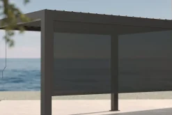 Outlet Antalya Seitenrollo, schwarz, Aluminium und Textilene, 4 x 2,3 m, UV- und witterungsbeständig Sonnenschutz Zubehör