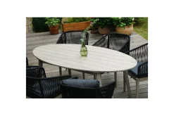 Clearance Arendal Diningtisch, grau, Akazie, 200x100cm, oval, FSC®-zertifiziertes Produkt Gartentische|Akazien-Gartenmöbel