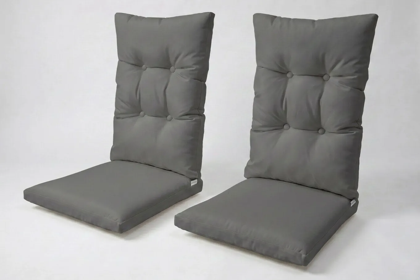 Auflagenset, 4-teilig, grau, für 2er Set Dining Sessel 20662 Sitzkissen