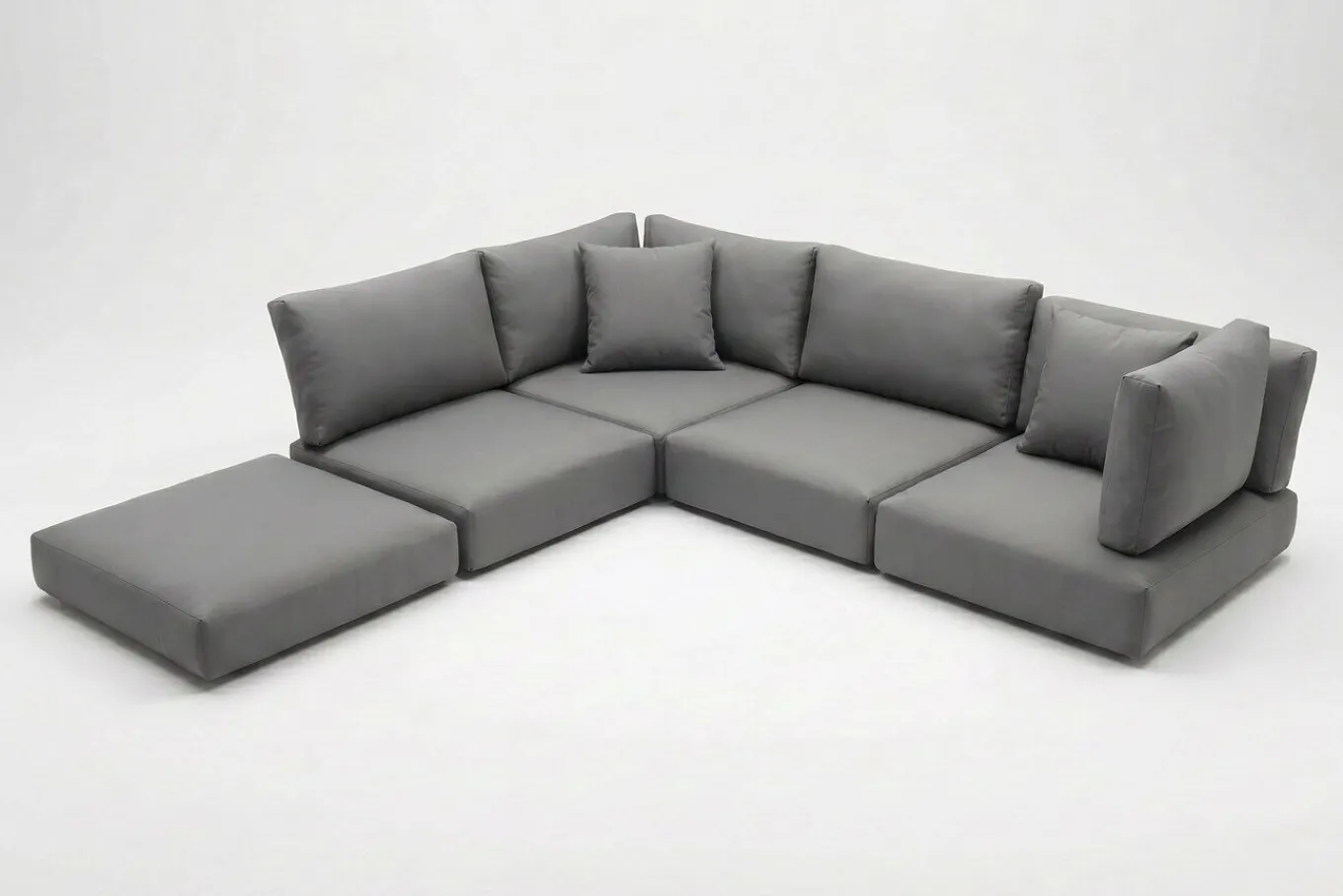 New Auflagenset, 13-teilig, grau, für 7759-BOX-A Sitzkissen