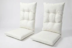Auflagenset, 4-teilig, weiß, für 2er Set Dining Sessel 20662 Sitzkissen