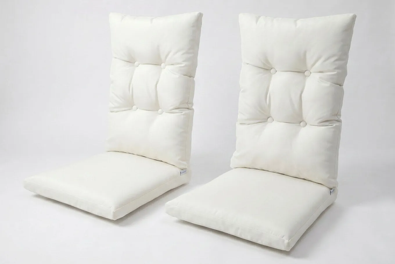 Auflagenset, 4-teilig, weiß, für 2er Set Dining Sessel 20662 Sitzkissen