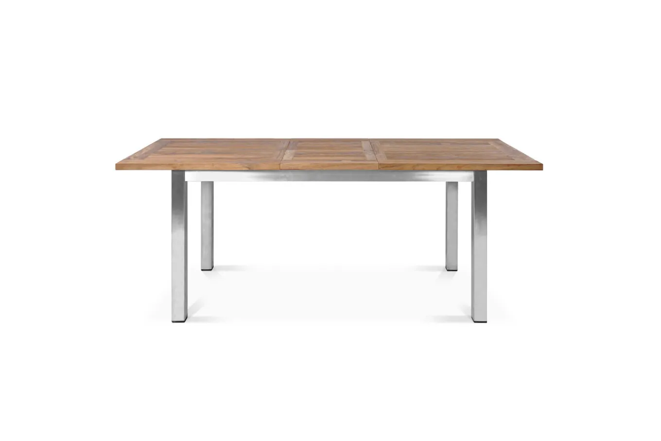 Clearance Ausziehtisch, Edelstahl/recyceltes Teak, 200/260x100cm, rustikal gebürstet, FSC®-zertifiziertes Produkt Gartentische