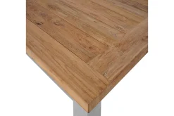 Clearance Ausziehtisch, Edelstahl/recyceltes Teak, 200/260x100cm, rustikal gebürstet, FSC®-zertifiziertes Produkt Gartentische