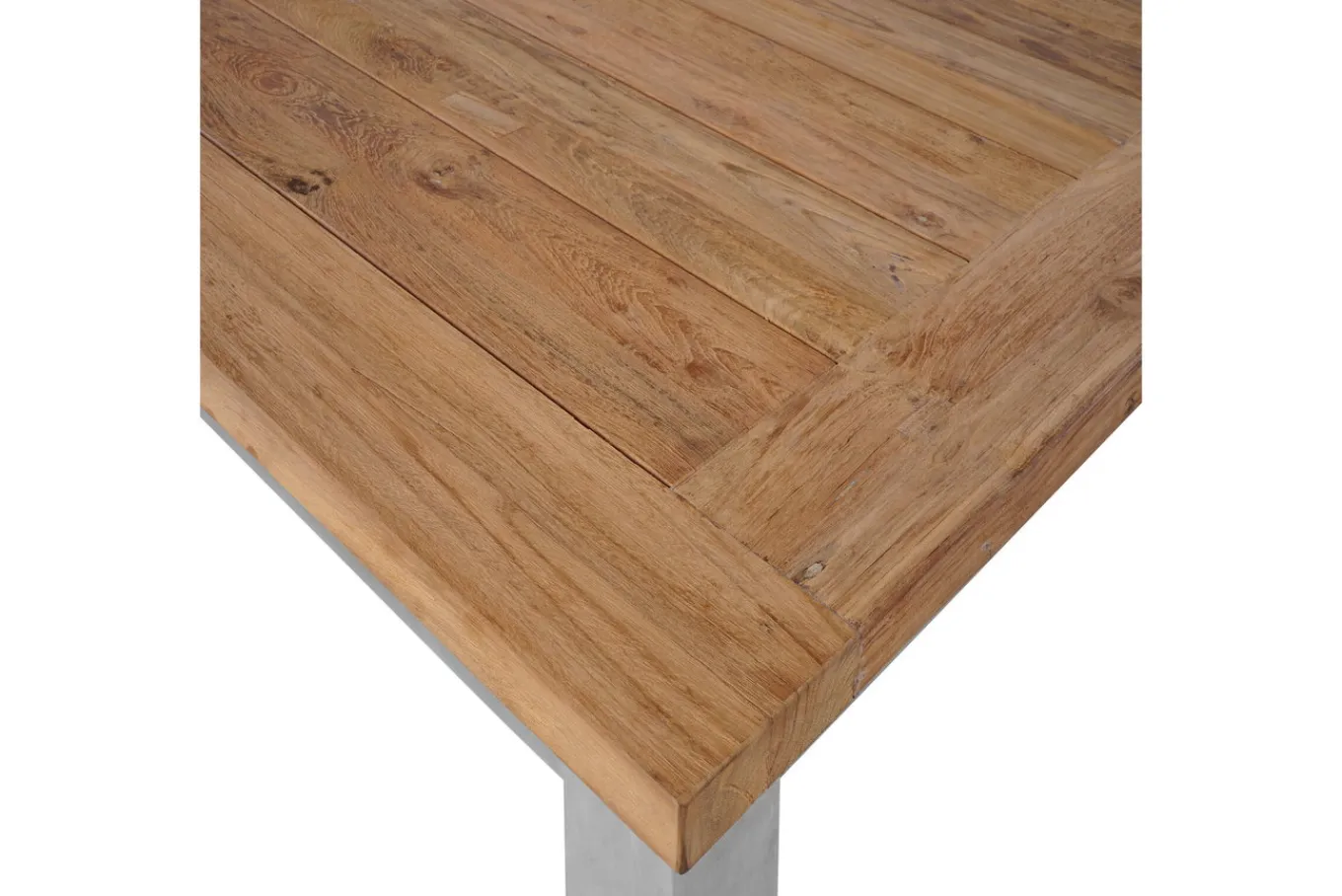 Clearance Ausziehtisch, Edelstahl/recyceltes Teak, 200/260x100cm, rustikal gebürstet, FSC®-zertifiziertes Produkt Gartentische