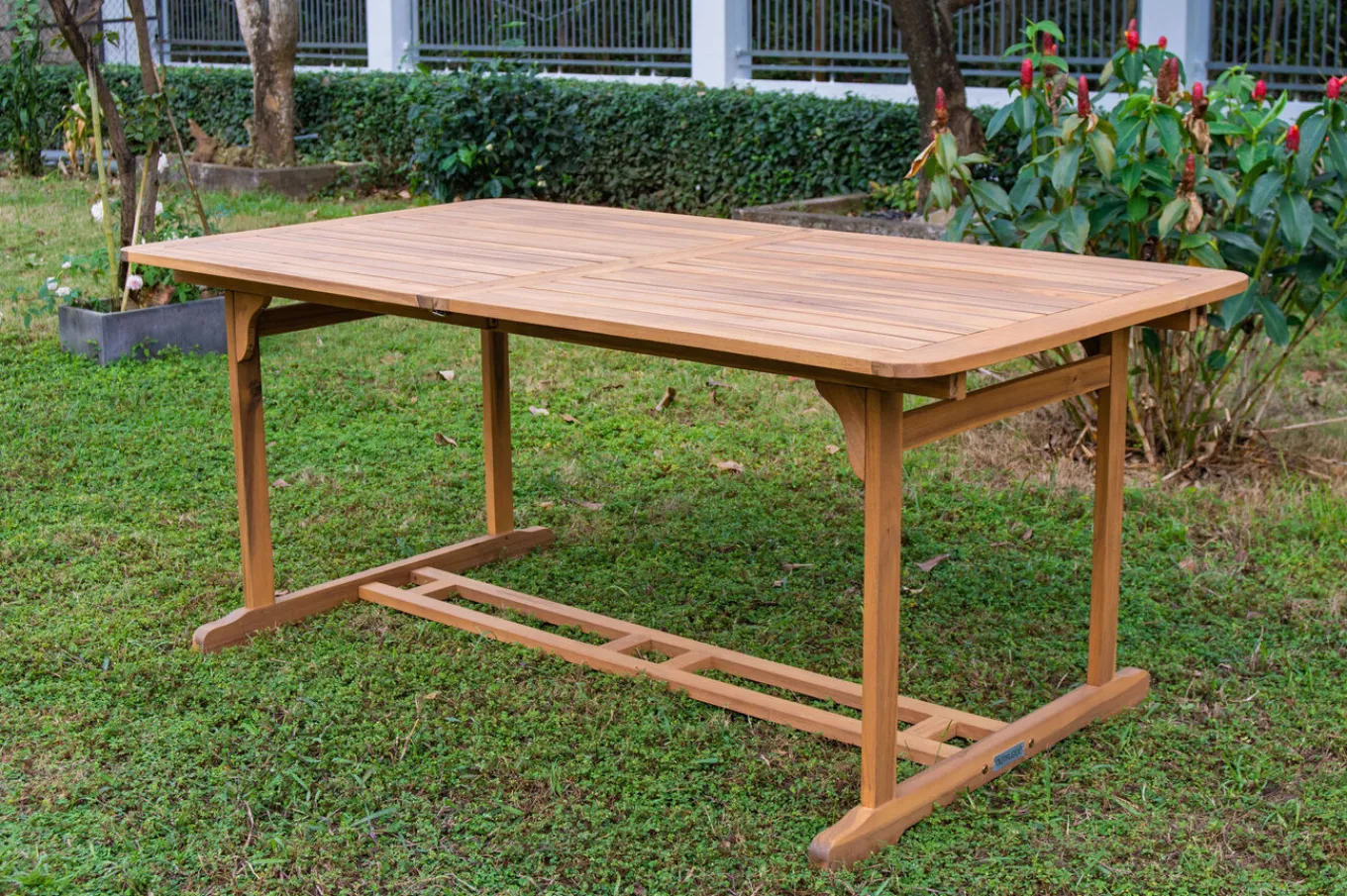 Discount Ausziehtisch, natur, Akazie, 150/200 x 90 cm, Ausziehfunktion, FSC®-zertifiziertes Produkt Gartentische|Akazien-Gartenmöbel