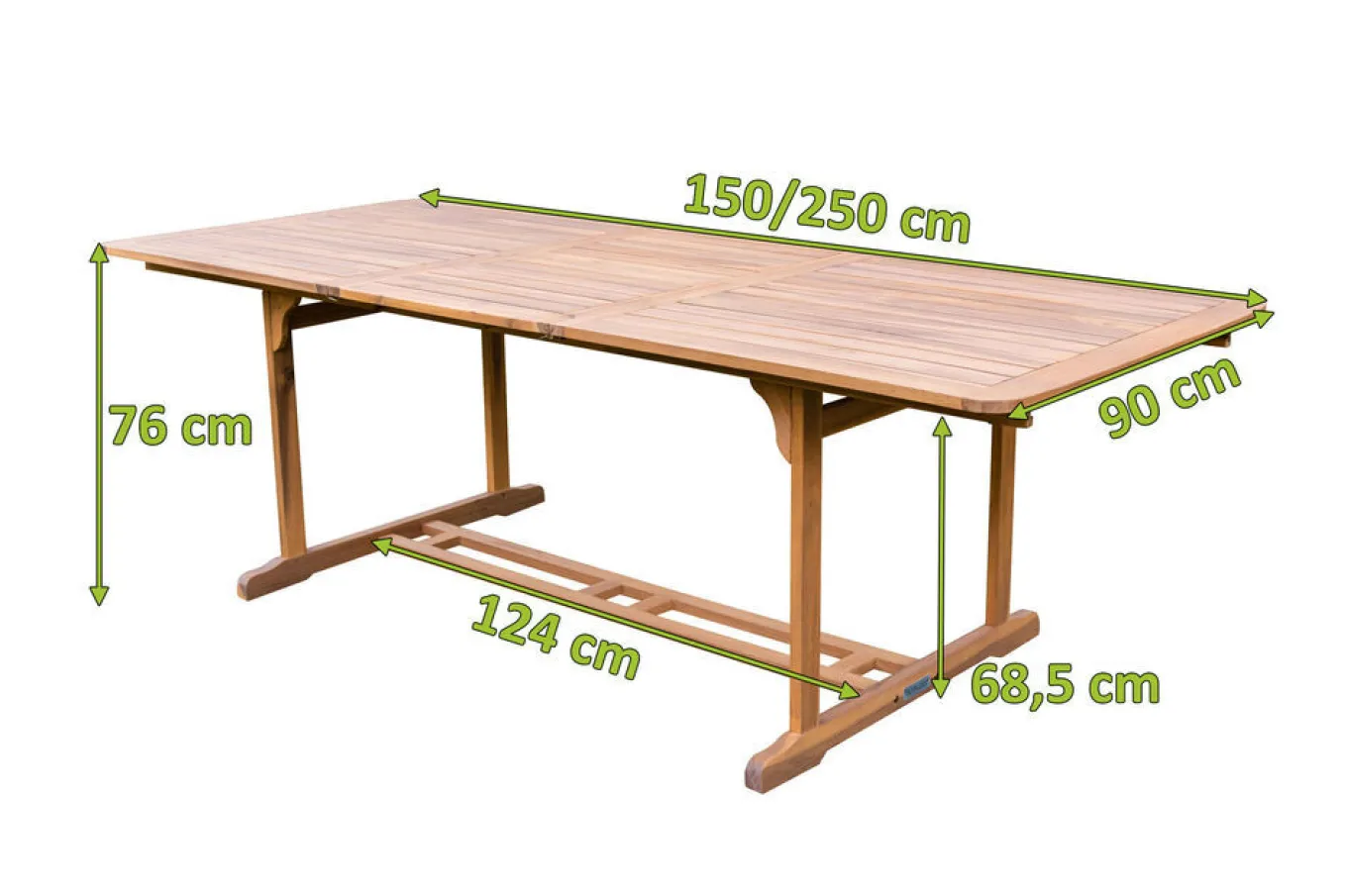Discount Ausziehtisch, natur, Akazie, 150/200 x 90 cm, Ausziehfunktion, FSC®-zertifiziertes Produkt Gartentische|Akazien-Gartenmöbel