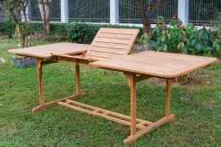 Outlet Ausziehtisch, natur, Akazie, 180/240 x 100 cm, Ausziehfunktion Gartentische|Akazien-Gartenmöbel