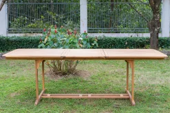 Outlet Ausziehtisch, natur, Akazie, 180/240 x 100 cm, Ausziehfunktion Gartentische|Akazien-Gartenmöbel