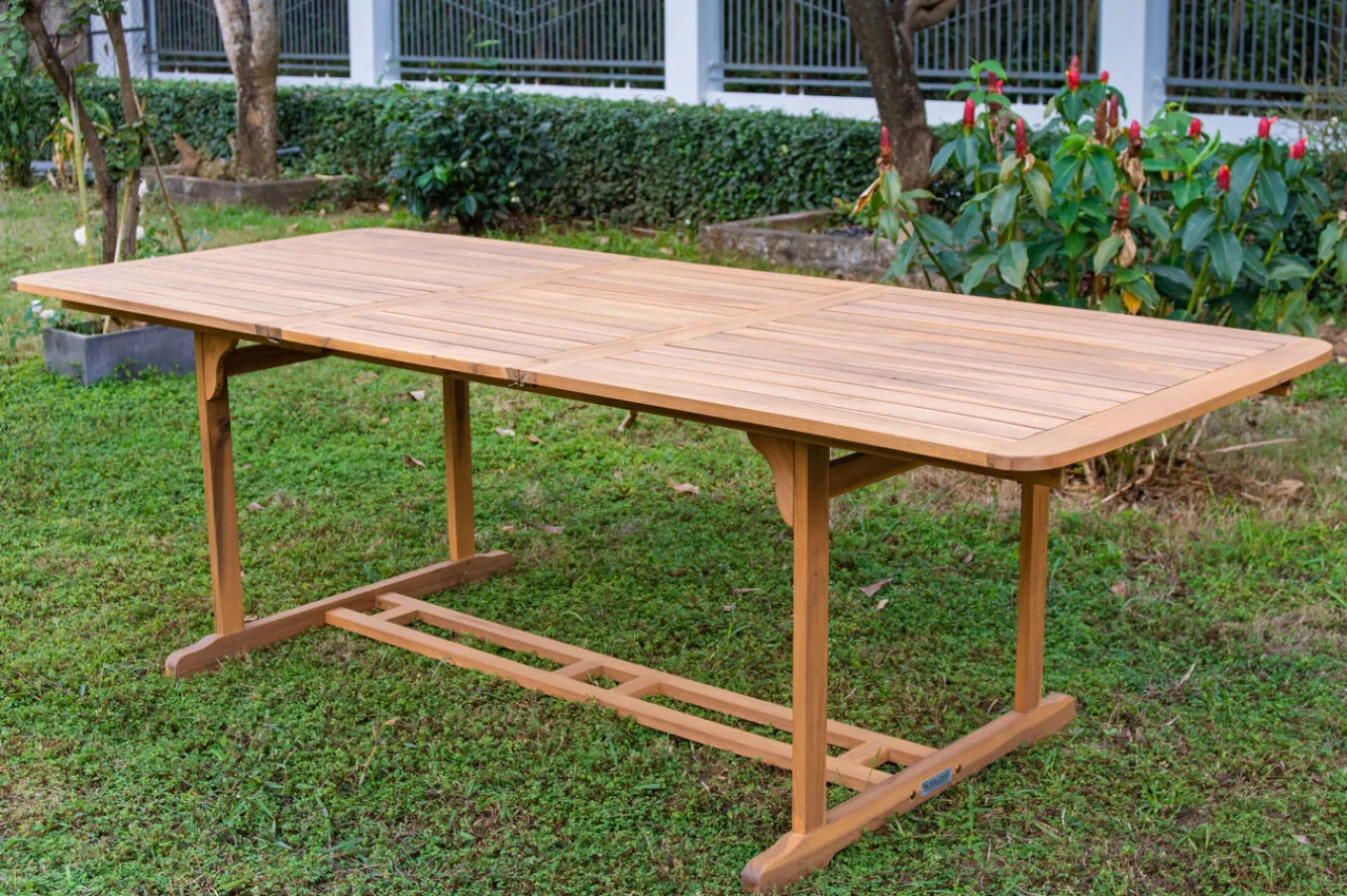 Outlet Ausziehtisch, natur, Akazie, 180/240 x 100 cm, Ausziehfunktion Gartentische|Akazien-Gartenmöbel