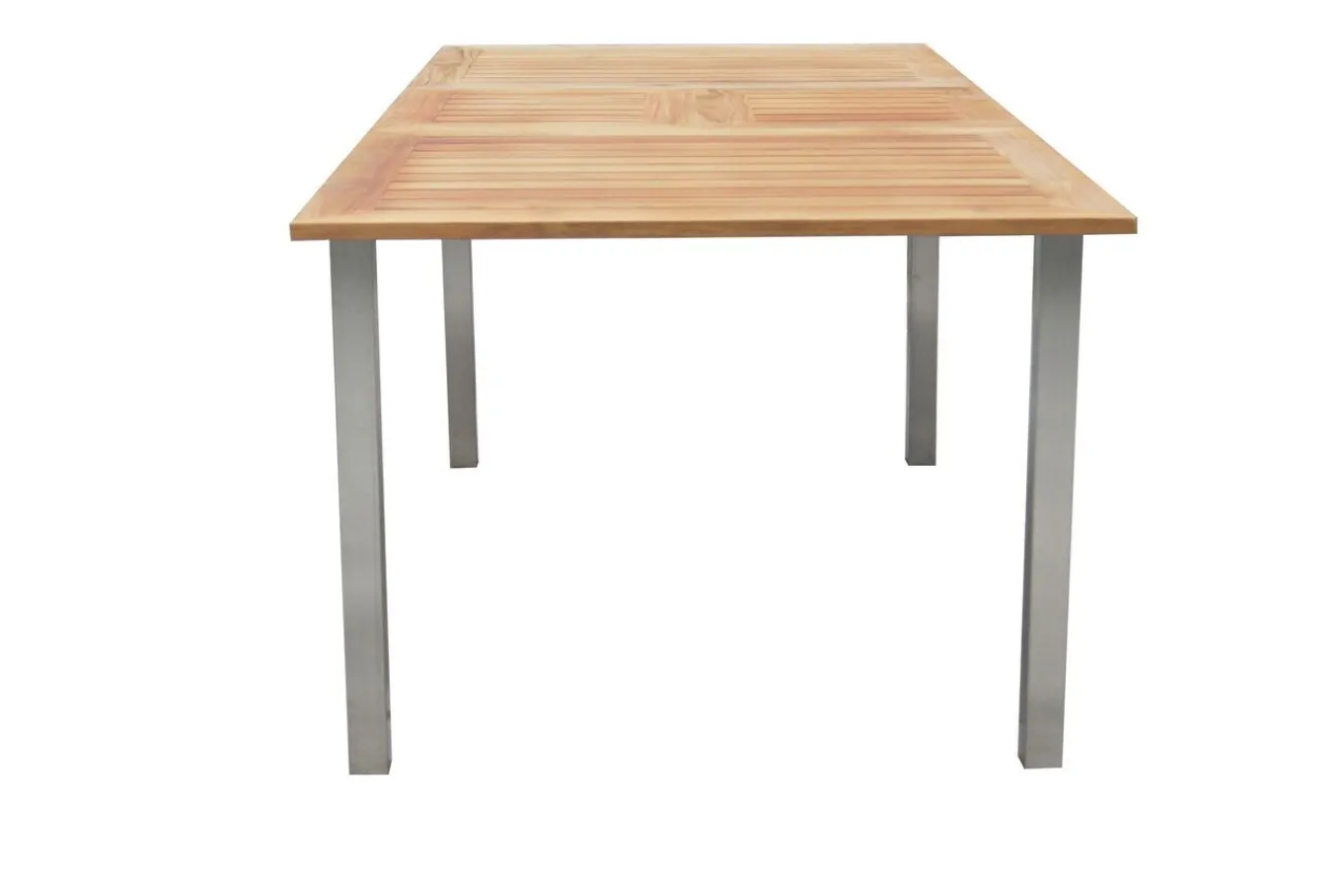 Hot Ausziehtisch, Teak/Edelstahl, Plattenstärke 20mm, 150/200x90cm Gartentische|Edelstahl-Gartenmöbel